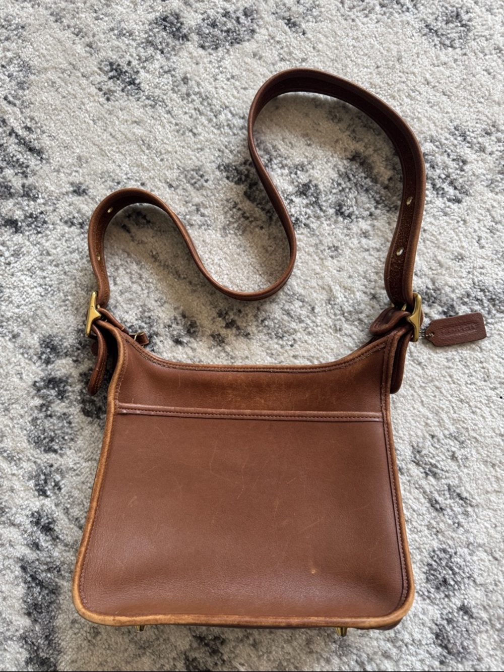 VINTAGE COACH BAG LEGACY ZIP #9966 BRITISH TAN LEATHER SHOULDER BAG CROSSBODY - Picture 2 of 11